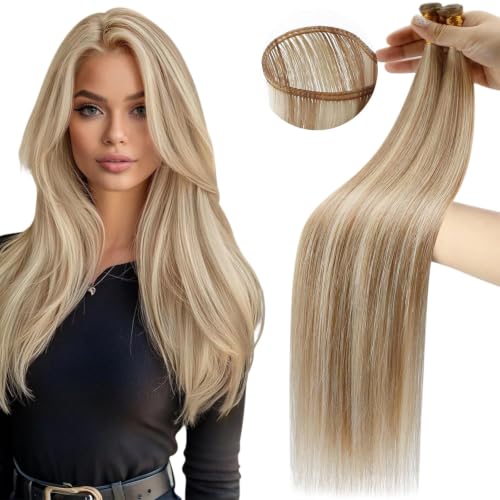 Moresoo Genius Human Hair Extensions, Highlight Golden Beige with Blonde