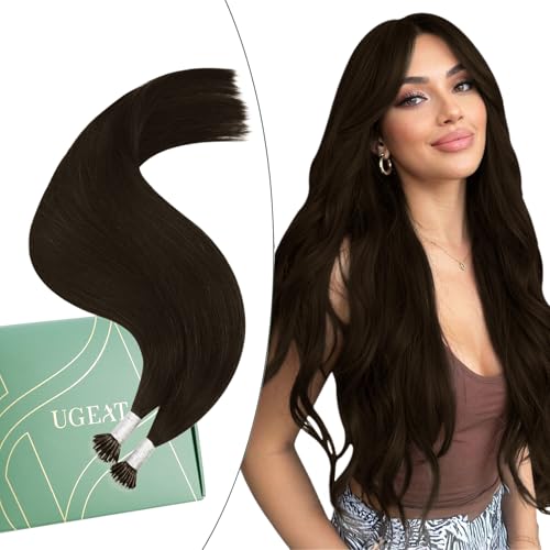 Extension nano ring cheveux naturel haut de gamme marron foncé 55cm Ugeat