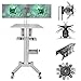 AW Desktop PC Mobile Cart for Dual Monitor Wheel Printer Computer Desk Workstation