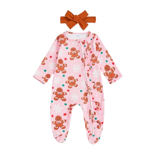 Image of Kuriozud Newborn Infant Unisex Baby Boy Girl Button Solid Romper Bodysuit One Piece Jumpsuit Outfits Clothes | Newborn Baby Girl Sleeper for Daily, Brithday, Halloween, Christmas, New Years, Valentines, St. Patrick's Day, Easter 0-9M