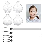 4 Pcs Transparent Eye Shield After Surgery, 9 Hole Plastic Ventilated Clear Eye Patches After Cataract Surgery Recovery, Adjustable Durable Protective Eye Masks, Eye Care Accessories for Adults