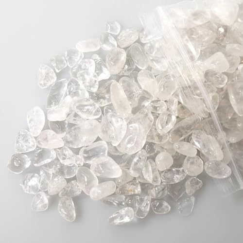 gemshan 2lb Clear Quartz Chips Natural Crushed Crystal Chip Bulk 7mm-9mm Tumble Healing Crystal Stone for Aquarium Vase Plant Decoration Jewelry DIY by gemshan - Image 4