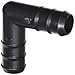 Hydrofarm AAEL50 Active Aqua (10 Pack), 1/2" Elbow Connector, 1/2-Inch, Black