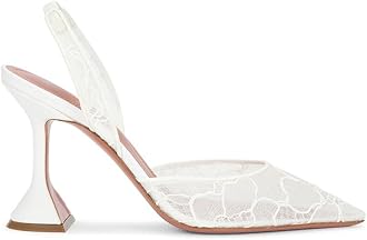 Lhamo Latso Slingback Mesh Mule Heels for Women with 3.75 Inches Heel