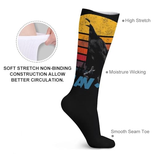 OBLUE Halloween Ghost Daisy Flower Colorful Checkered 5 Pairs Long Socks Casual Non Slip Sport Men Womens Socks 15.7 in3