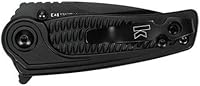 Vista 2 de Kershaw Cuchillo de bolsillo con radios, hoja de acero 4Cr14 de 2 pulgadas con revestimiento Blackwash, compacto EDC de apertura asistida