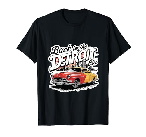 Disfraz de coches clásicos de Detroit Car Industry, ventilador de coches antiguos Camiseta