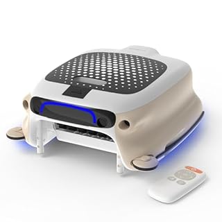 PoolPure PRS100A Robotic Pool Skimmer with 7800mah Super Long Battery Life, Manual Controller Automatic Manual Dual Mode, 10L Big Basket (Without Solar Panel)