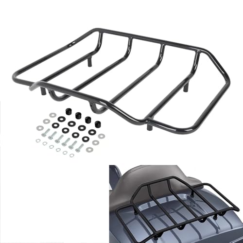 FTKDMT Motorrad Gepäckträger Tour Pack Trunk Gepäckträger Hinterradgepäckträger passend für Harley Touring Tour Pak Pack Road King Street Glide Electra Glide Road Glide 1984-2024