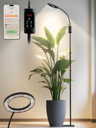 Smart Grow Lights for Indoor Plants, Plant Light with Auto-Timer, Full Spectrum LED Grow Light...