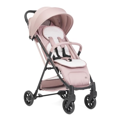 Chicco Silla de Paseo Ligera Taormina, Desde nascimiento hasta 22 Kg, Carrito Bebé, Plegado con una sola mano, Compacto y Ligero, Capota con Protección UV50+, Respaldo Ajustable y Reclinable, Rosa