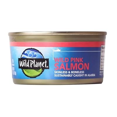 Wild Planet Wild Alaskan Pink Salmon, 6 Ounce Pack of 12