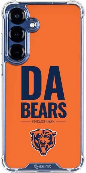 Skinit Clear Phone Case Compatible with Galaxy S25 - Officially Licensed NFL Chicago Bears Double Vision Design