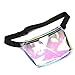Produktbild qingqingR Frauen Holographische PVC Taille Brust Tasche Reise Handytasche Mode Transparent Gürtel Gürteltasche