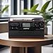 LoopTone 10 in 1 Bluetooth in/Out Record Player 3 Speed Vinyl Vintage Turntable CD Player Cassette AM/FM Radio 2 Built in Speaker USB/SD Recorder Aux-in RCA Line-Out