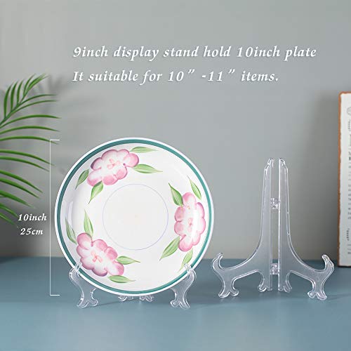 Artliving 9 Inch Clear Plastic Easels Or Stand/Plate Holders To Display Pictures Or Other Items At Weddings, Home Decoration, Birthdays, Tables (6 Pack) #TOP1