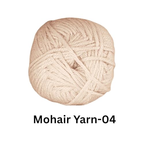 Image of VCR Mohair Nylon Tan Brown Yarn, 100 Grams Hank, 196 Meters Length, Acrylic 75%, Mohair Nylon 25%, Pack of 1 Yarn, Soft Crosia Threads, Suitable for Winter Garments.