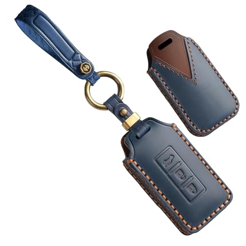 Porte-clés Mitsubishi Lancer Outlander Mirage étui bleu 3 boutons