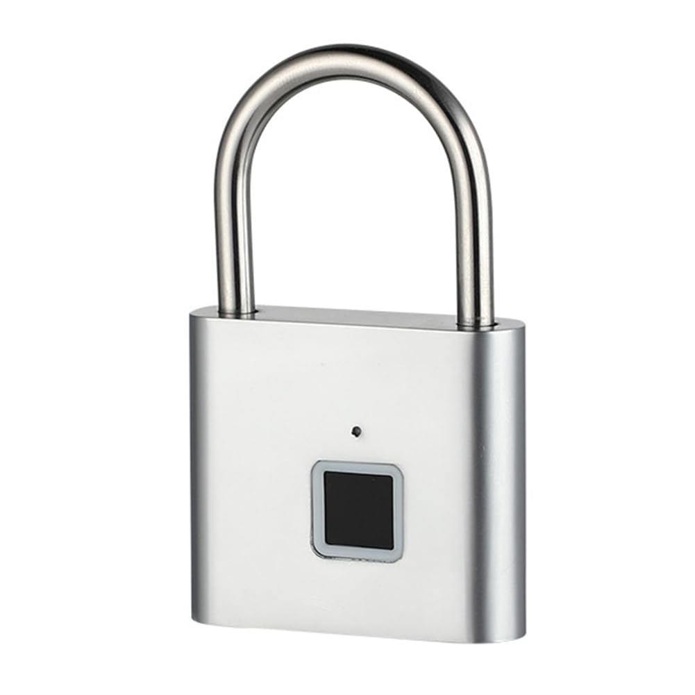 UDSKNV[KSL Waterproof Door Lock Keyless Smart Fingerprint Padlock USB Charging 0.2sec Unlock Security Fingerprint Lock B