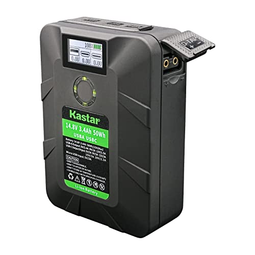 Image of Kastar 2-Pack Battery and Dual D-Tap Charger Compatible with DSR-450WSP DSR-450WSPL DSR-50 DSR-50P (Portable Recorder) DSR-500WS DSR-500WSL DSR-500WSP DSR-500WSPL DSR-570WS DSR-570WSL Camera
