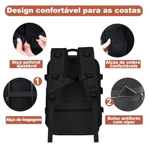 Mochila de Viagem Grande, Mochila para Laptop Feminina ImpermeáVel para Fazer Trilha E Esportes Ao A