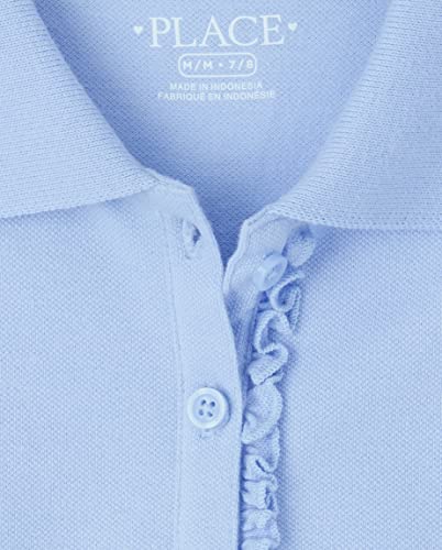 The Children's Place Girls Short Sleeve Ruffle Pique Polo,Daybreak 5 Pack,XS (4)2