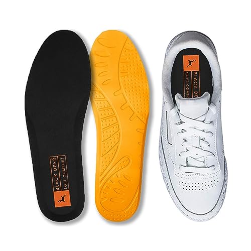 Image of BLACK DEER X30 Orthopedic Comfort Sports Insoles Cushioning and Breathable for Men and Women Insoles for Everyday Use and Work, Orange, WOMEN 9-9,5 | MEN 7-7,5