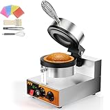 PYY UFO Burger Maker Machine - Electric Ice Cream Burger Waffle Maker with Temp and Timer Control, Non-stick Coating, with cleaning cloths whisk food clip brushes, for Food Truck Bakery Restaurant