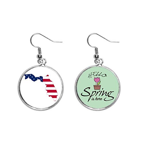 Pendientes de Florida estilo bandera americana para lucir en festivales