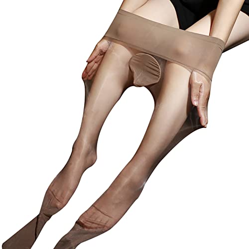 Weihnachtsmann Kostüm Sexy Herren Strumpfhosen aus weicher Eisseide mit geschlossenen Zehen, dehnbar, schmal, Strumpfwaren, Strümpfe, Leggings,...