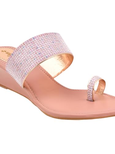 Image of SilverArrow Fashionable Stylish Ethnic Heel Sandal Wedges Sandal Sandal For Womens And Girls