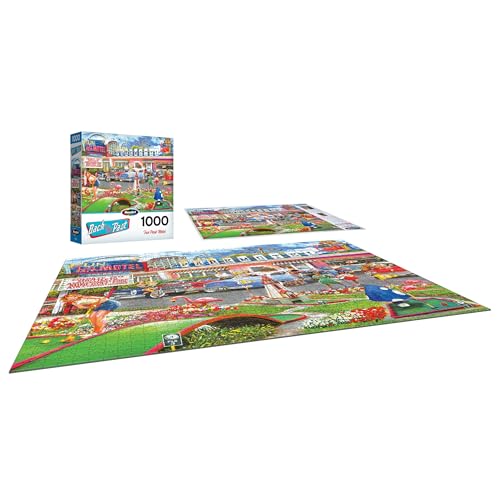RoseArt - Back to The Past - Fun Park Motel - 1000 Piece Jigsaw Puzzle for Adults - Thumbnail 3
