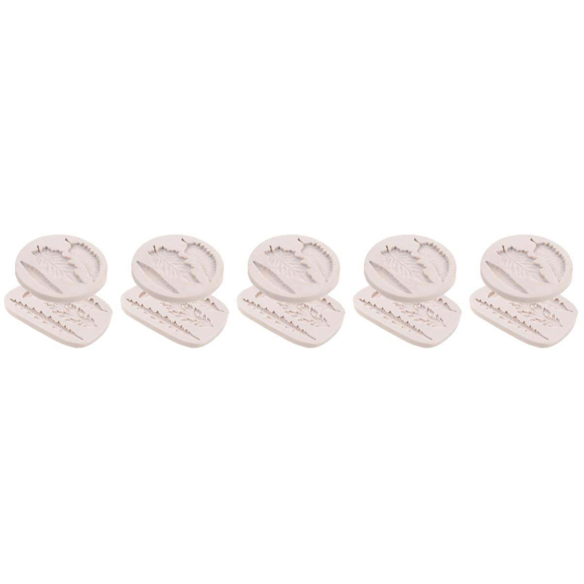 PRETYZOOM Lot De 5 Moules À Bonbons En Silicone Motif Feuille De Chocolat Pour Décorations De Pâtisserie (2 Pièces X 5)