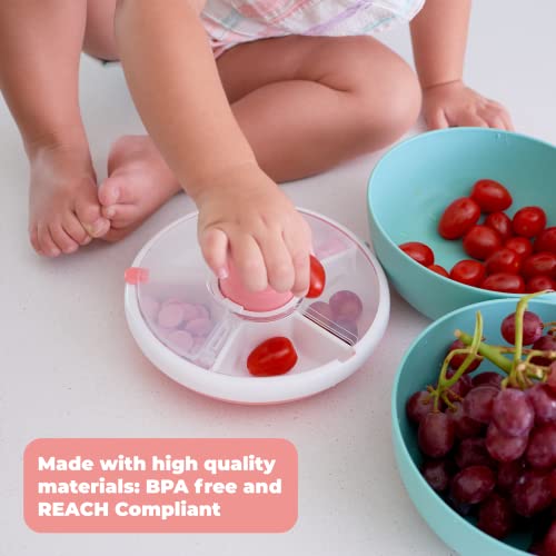 Gobe Kids Snack Spinner - Reusable Snack Container With 5 Compartment Dispenser And Lid | Bpa And Pvc Free | Dishwasher Safe | No Spill, Leakproof | For Toddlers, Babies, Home, Travel #TOP3
