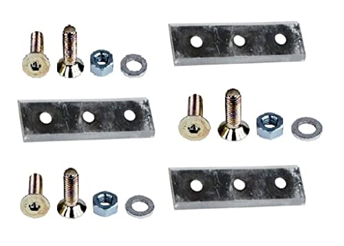 3x Messer passend für LESCHA ZAK Super Junior 2700 3500 Gartenhäcksler Häcksler