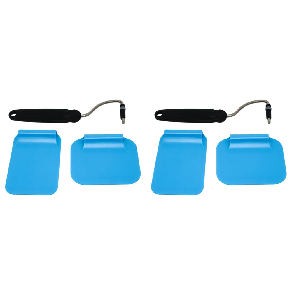 Blue 2Pcs Adjustable Angle Spatula Non-Stick Reusable Cooking Spatulas With Swappable Heads For Eggs Pancakes Burgers