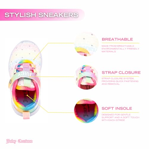 Juicy Couture Girls Shoes Sneaker Tennis Fashion Casual Walking Shoes for Toddlers2