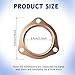 HABNVUON 2.5 Inch Copper Header Exhaust Collector Gaskets, Exhaust Gasket, Copper Header Collector Flange Gaskets Reusable Manifold Parts, Car Exhaust Pipe Gasket Compatible with BBC SBC (2.5Inch)
