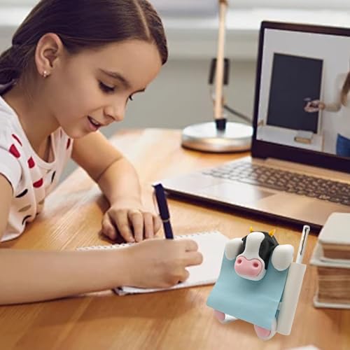 Porte-notes collant vache pop-up et son support stylo intégré - 4