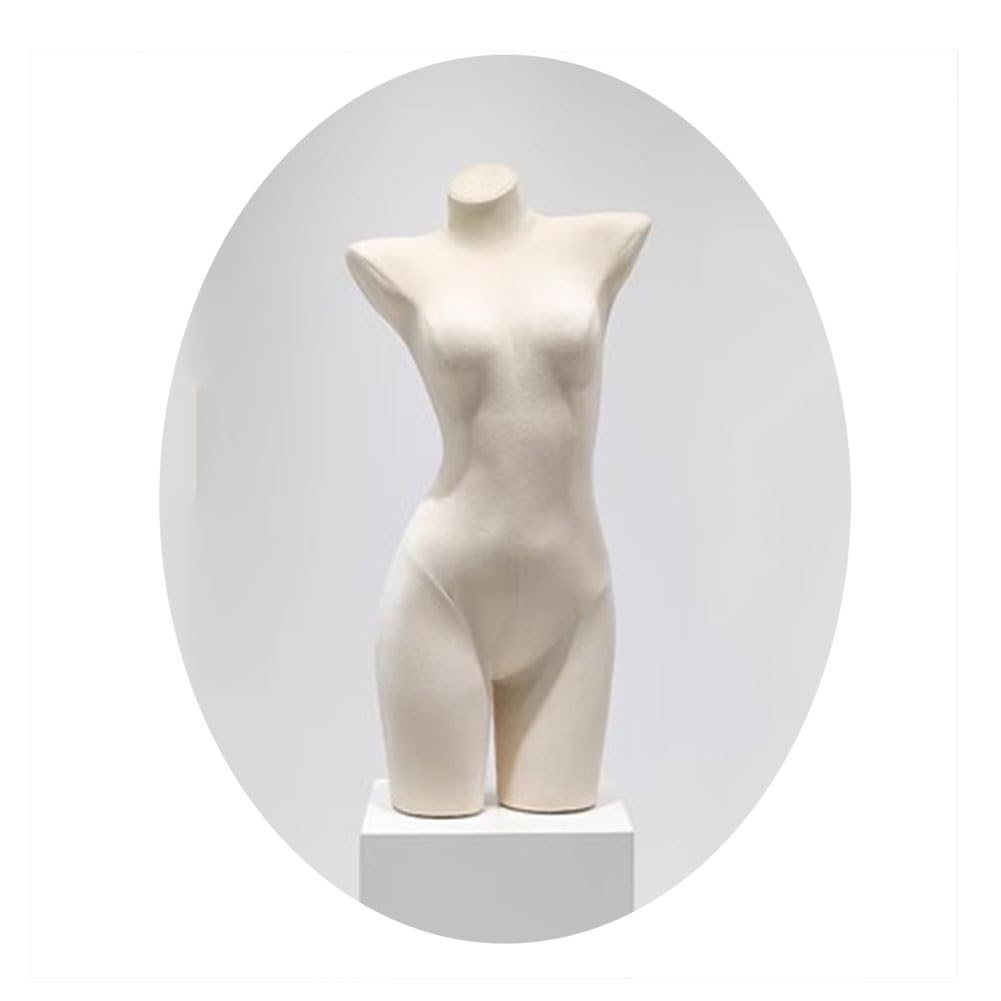FBJAMZ Dress Form Mannequin,Female Dress Form Mannequin - White Torso Display Stand for Retail Clothing Store Window, 40x60x89cm Body Dummy Model Rack