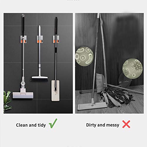 Support balai mural acier inoxydable 304 durable et resistant lot de 4 - 3