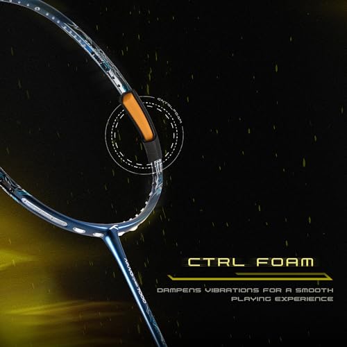 Image of Hundred Nano Neo 7000 (5U) Unstrung Badminton Racket with Full Cover | 79 Grams | Maximum Tension ≤32 lbs (Ocean /Black)