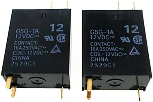 12V Relay G5G-1A-12VDC G5G1A G5G-1A 12VDC DC12V 16A 250VAC 3PIN(5PCS)