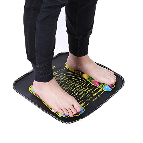 Foot Massage Mat,Acupressure Foot Mats,Reflexology Walk Stone Stone Road Foot Massage Black Stimulates Blood Circulation For Pain Relief #TOP3