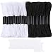 Peirich 24 Black White Skeins Stranded Cross Stitch Floss Friendship Bracelets Floss Embroidery Thread with 12 Pieces Floss Bobbins