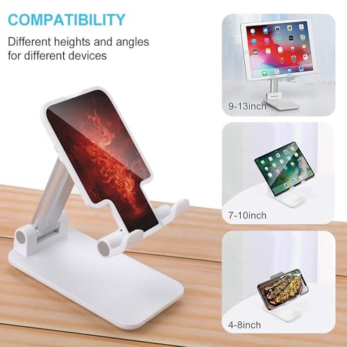 Support pliable pour téléphone portable de bureau réglable compatible iPhone Android rouge