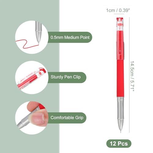 Bolígrafo Gel M&G Punto Medio 0.5mm Pack 12 Rojo miniatura 2