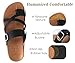 KuaiLu Womens Orthopedic Sandals With Comfortable Arch Support Cushion Yoga Mat Slides Fashion Summer Beach Flat Sandles Adjustable Open Toe Travel Outdoor Plantar Fasciitis Flip Flops Tan Black 8.5