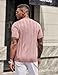 COOFANDY Knit T Shirts for Men Summer Shirts Short Sleeve Crew Neck Pullover Sweater Business Casual Shirt Light Pink