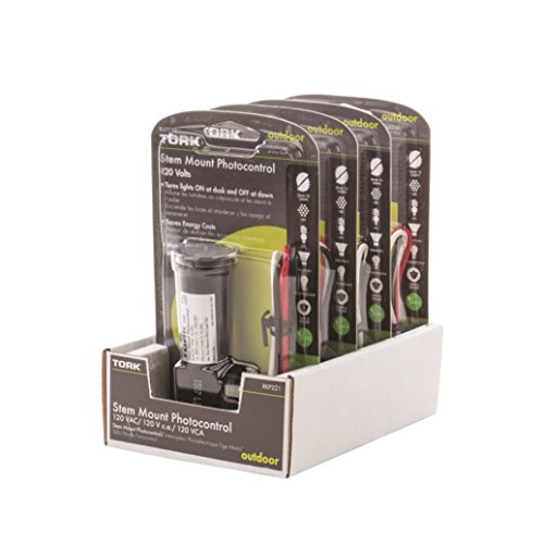 NSi Industries, LLC TORK RKP221 Outdoor 120-Volt Stem Mount Photocontrol - Controls Lighting Dusk to Dawn - Compatible with Incandescent/Compact Fluorescent/Halogen/LED by NSI - Image 2